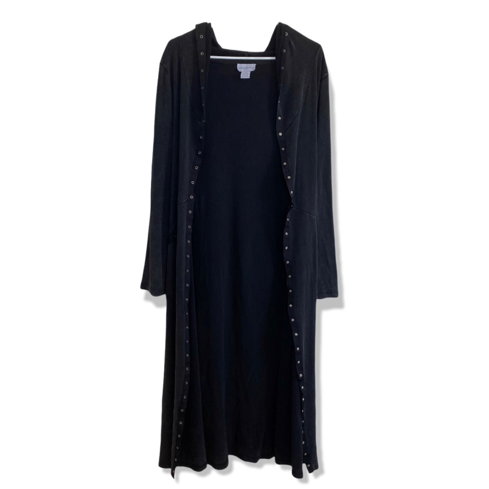 Soft Surroundings snap hooded duster